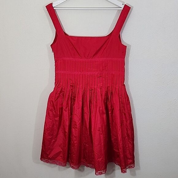 Fire Los Angeles Sleeveless Y2K Candy Apple Red Pin Up Retro Dress Size 11 - Picture 4 of 9
